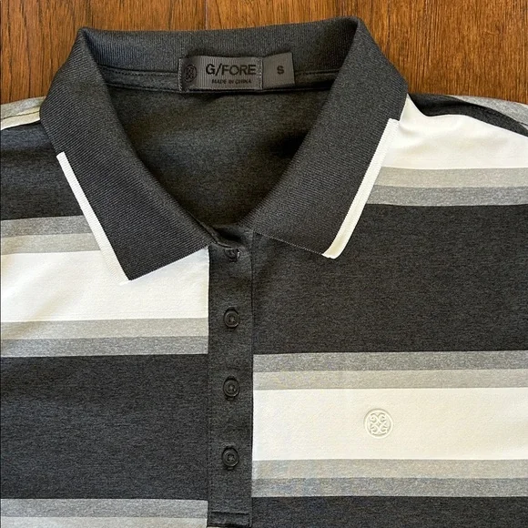 G/FORE Women’s Offset Gradient Stripe Tech Polo NWOT Size Small - Picture 6 of 14